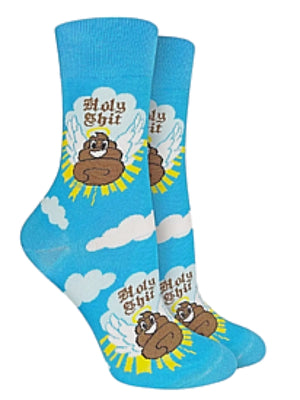GOOD LUCK SOCK Brand Ladies ‘HOLY SHIT’ Socks - Novelty Socks And Slippers