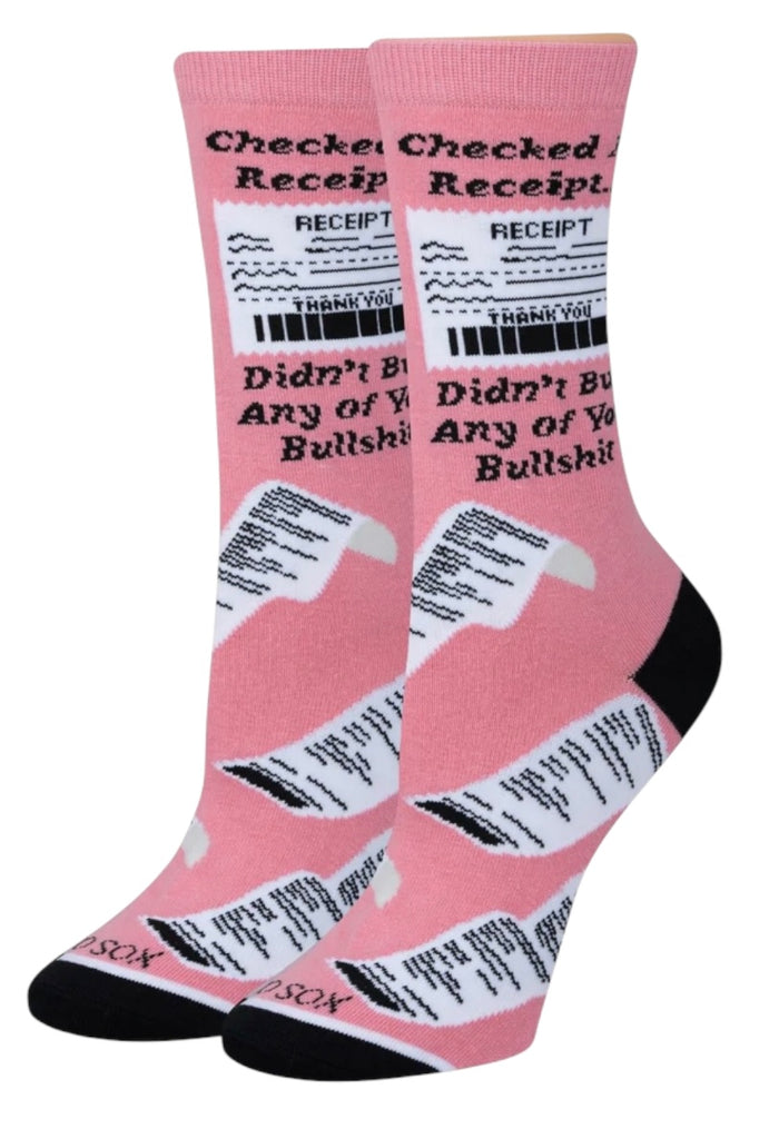 COOL SOCKS Brand Unisex CHECKED MY RECEIPT DIDN’T BUY ANY OF YOUR BULLSHIT Socks