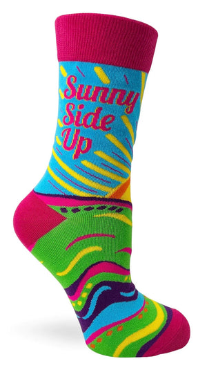 FABDAZ BRAND LADIES ‘SUNNY SIDE UP’ SOCKS - Novelty Socks for Less