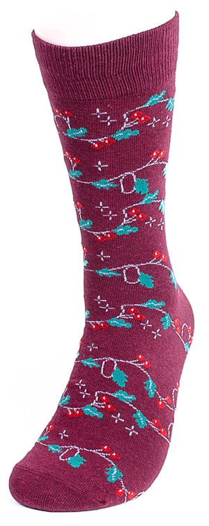 PARQUET Brand Men’s CHRISTMAS MISTLETOE Socks - Novelty Socks for Less