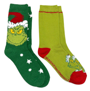 DR. SEUSS HOW THE GRINCH STOLE CHRISTMAS Ladies 2 Pair Of Socks - Novelty Socks And Slippers
