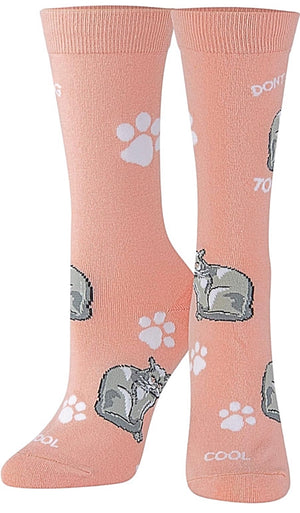 COOL SOCKS BRAND Ladies Cat DON’T FUCKING TOUCH ME Socks - Novelty Socks for Less