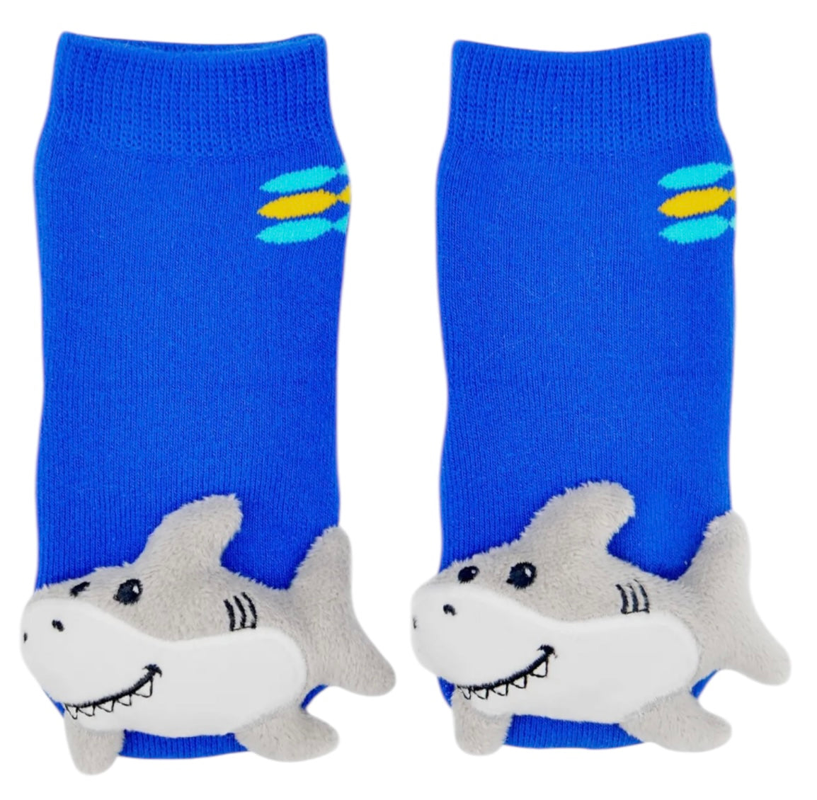 BOOGIE TOES Baby SHARK Rattle Gripper Bottom Socks By PIERO LIVENTI - Novelty Socks And Slippers