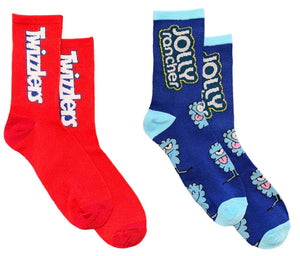 TWIZZLERS & JOLLY RANCHERS Candy Ladies 2 Pair Of Socks - Novelty Socks And Slippers