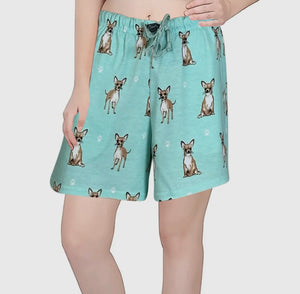 COMFIES LOUNGE PJ SHORTS Ladies CHIHUAHUA Dog By E&S PETS - Novelty Socks And Slippers