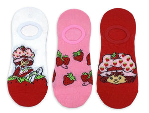 STRAWBERRY SHORTCAKE Ladies 3 Pair Of No Show Liner Socks - Novelty Socks And Slippers