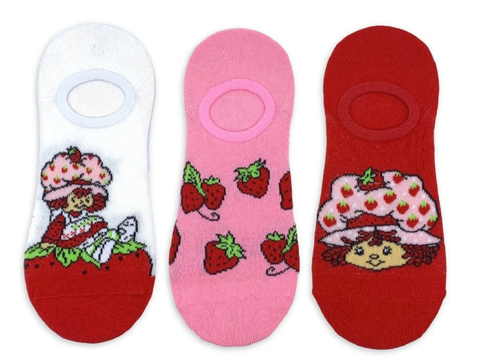 STRAWBERRY SHORTCAKE Ladies 3 Pair Of No Show Liner Socks