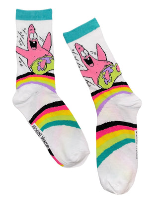 SPONGEBOB SQUAREPANTS Ladies PATRICK PRIDE Socks With RAINBOWS