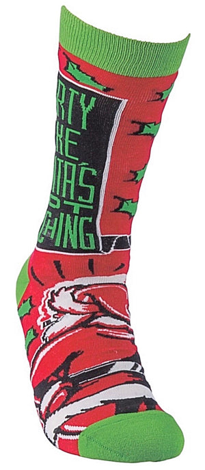 Primitives by Kathy Unisex ‘PARTY LIKE SANTA’S NOT WATCHING’ Socks - Novelty Socks for Less
