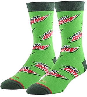 MOUNTAIN DEW SODA Men’s Socks COOL SOCKS Brand - Novelty Socks for Less