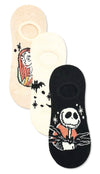 DISNEY Nightmare Before Christmas Ladies 3 Pair Of No Show Liner Socks JACK & SALLY