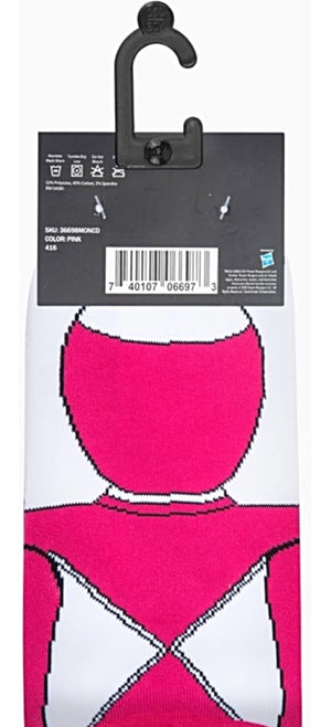 POWER RANGERS Men’s PINK RANGER 360 Socks ODD SOX Brand - Novelty Socks for Less