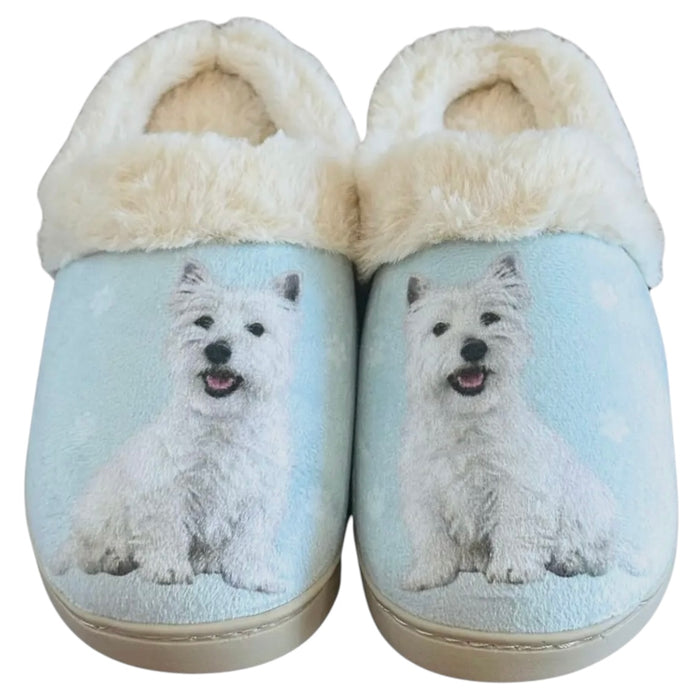 SNUGGS Memory Foam WESTIE Dog Non Slip Slippers By E&S Pets (Choose Size)