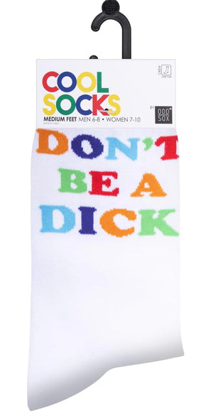 COOL SOCKS Brand Unisex DON’T BE A DICK Socks Size Medium