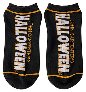 HALLOWEEN Ladies MICHAEL MYERS 5 Pair Of Ankle Socks ‘WELCOME TO HADDONFIELD’ - Novelty Socks for Less