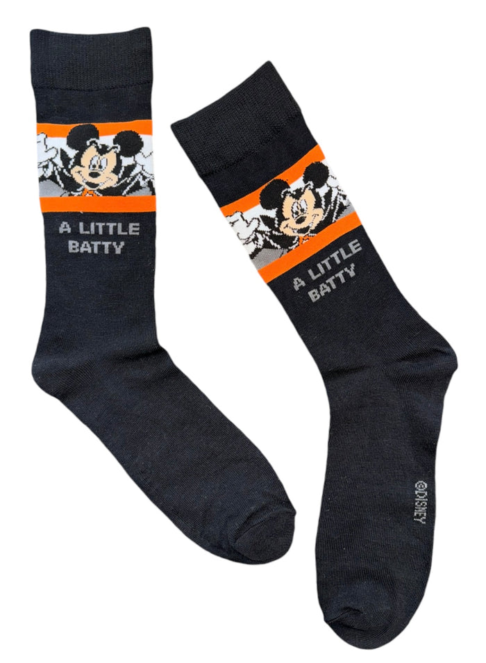 Disney MICKEY MOUSE Men’s HALLOWEEN Socks 'A LITTLE BATTY'