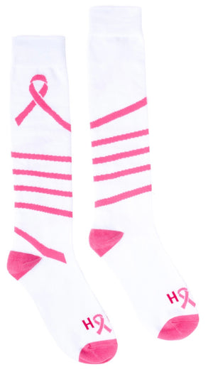 PARQUET Brand Ladies BREAST CANCER Knee High Socks PINK RIBBON Says 'HOPE' - Novelty Socks And Slippers
