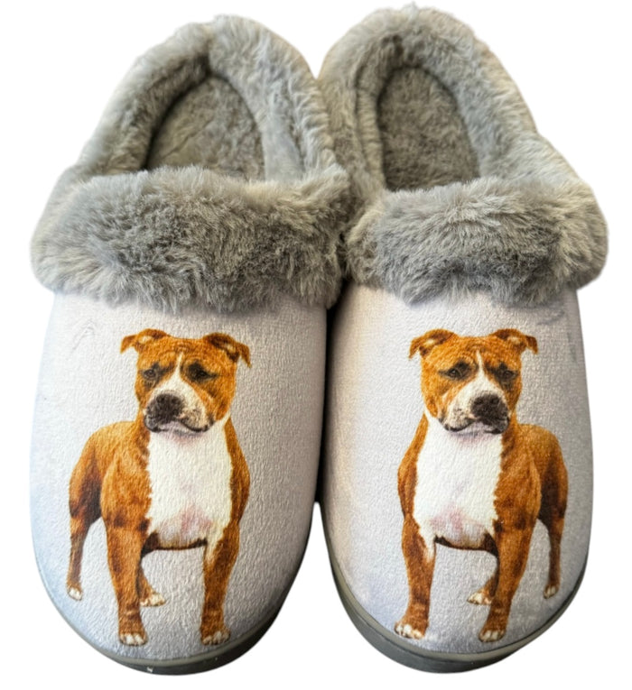 SNUGGS Memory Foam PIT BULL Dog Non Slip Slippers By E&S Pets (Choose Size)