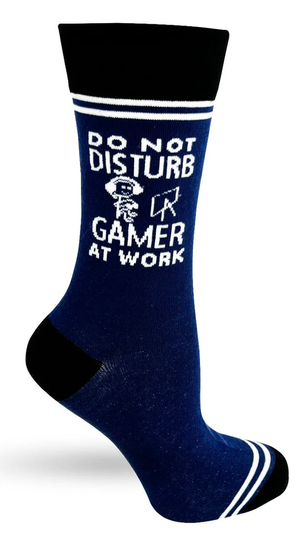 HEY NOW Brand By Fabdaz Unisex Socks DO NOT DISTURB GAMER AT WORK