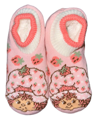 STRAWBERRY SHORTCAKE Ladies Shortie Gripper Bottom Slipper Socks