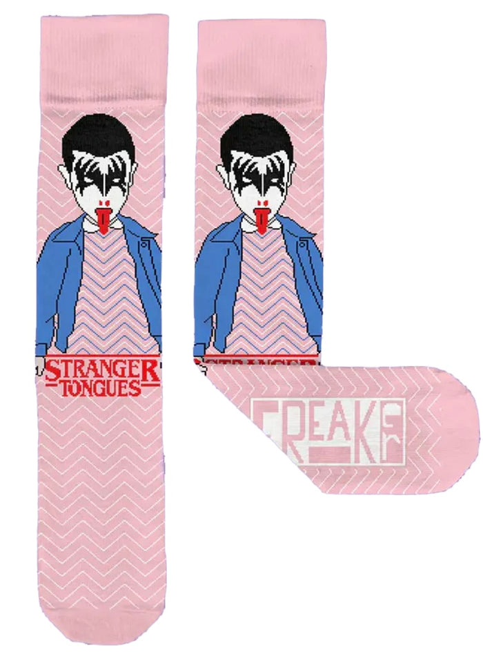 FREAKER FEET BRAND UNISEX ‘STRANGER TONGUES’ SOCKS MADE IN THE USA! STRANGER THINGS & GENE SIMMONS