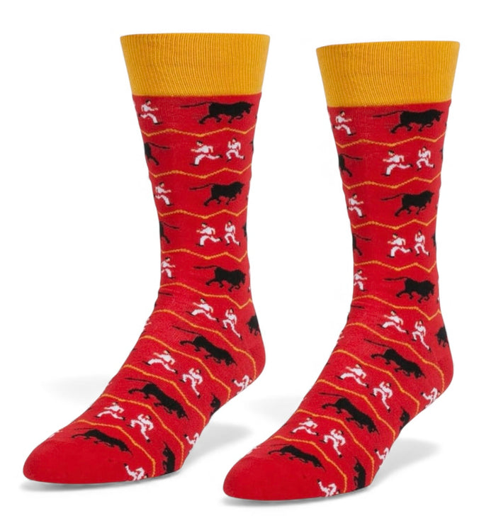 RUNNING OF THE BULLS Men’s Socks HEADLINE Brand