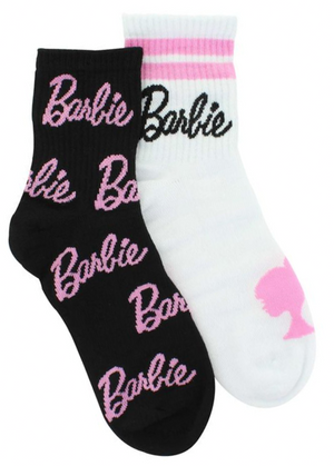 BARBIE DOLL Ladies 2 Pair Of Socks - Novelty Socks And Slippers