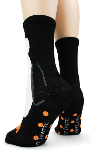 FOOT TRAFFIC Brand Ladies PENGUIN Non-Skid Slipper Socks