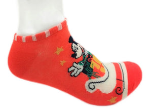 DISNEY Ladies CHRISTMAS 6 Pair of No Show Socks ‘FABYULEOUS’