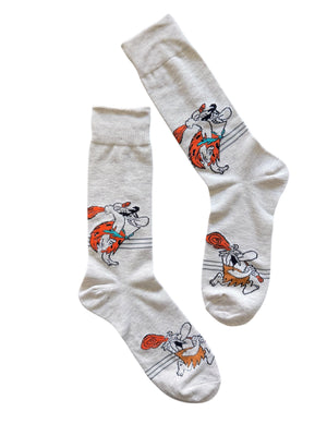 THE FLINTSTONES Cartoon Men's Socks FRED & BARNEY - Novelty Socks And Slippers