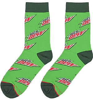 MOUNTAIN DEW SODA Men’s Socks COOL SOCKS Brand - Novelty Socks for Less