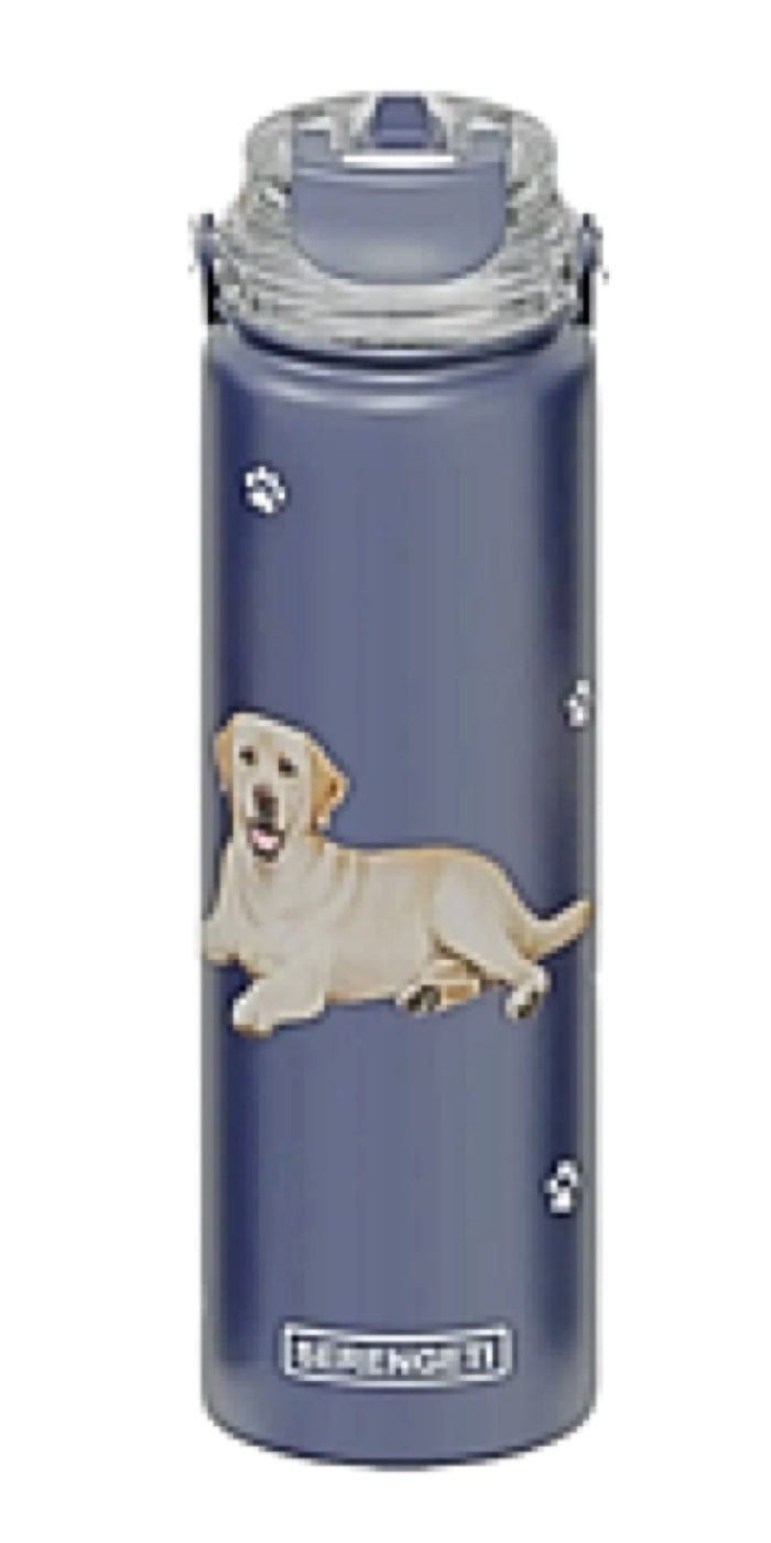 YELLOW LABRADOR Dog Stainless Steel 24 Oz. Water Bottle SERENGETI BRAND By E&S Pets