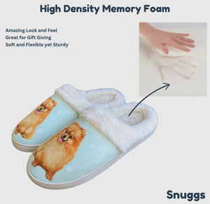 SNUGGS Memory Foam POMERANIAN Dog Non Slip Slippers By E&S Pets (Choose Size)