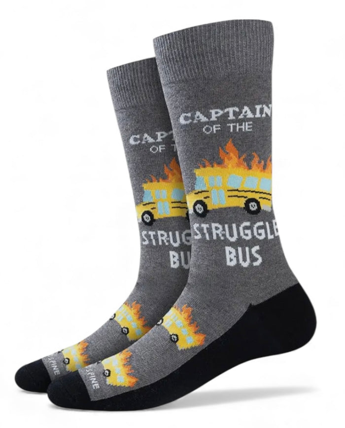 CAPTAIN OF THE STRUGGLE BUS Men’s Socks Sock Harbor Brand