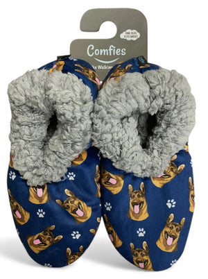 GERMAN SHEPHERD Dog Ladies Non-Slip Slippers COMFIES BRAND By E&S Pets - Novelty Socks And Slippers