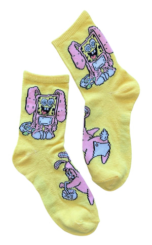 SPONGEBOB SQUAREPANTS Unisex Kids EASTER Socks SpongeBob & Patrick - Novelty Socks And Slippers