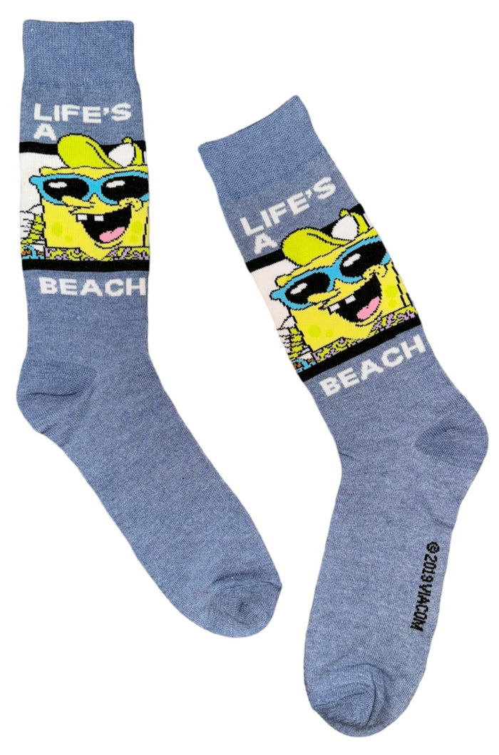 SPONGEBOB SQUAREPANTS Men’s ‘LIFE’S A BEACH’ Socks