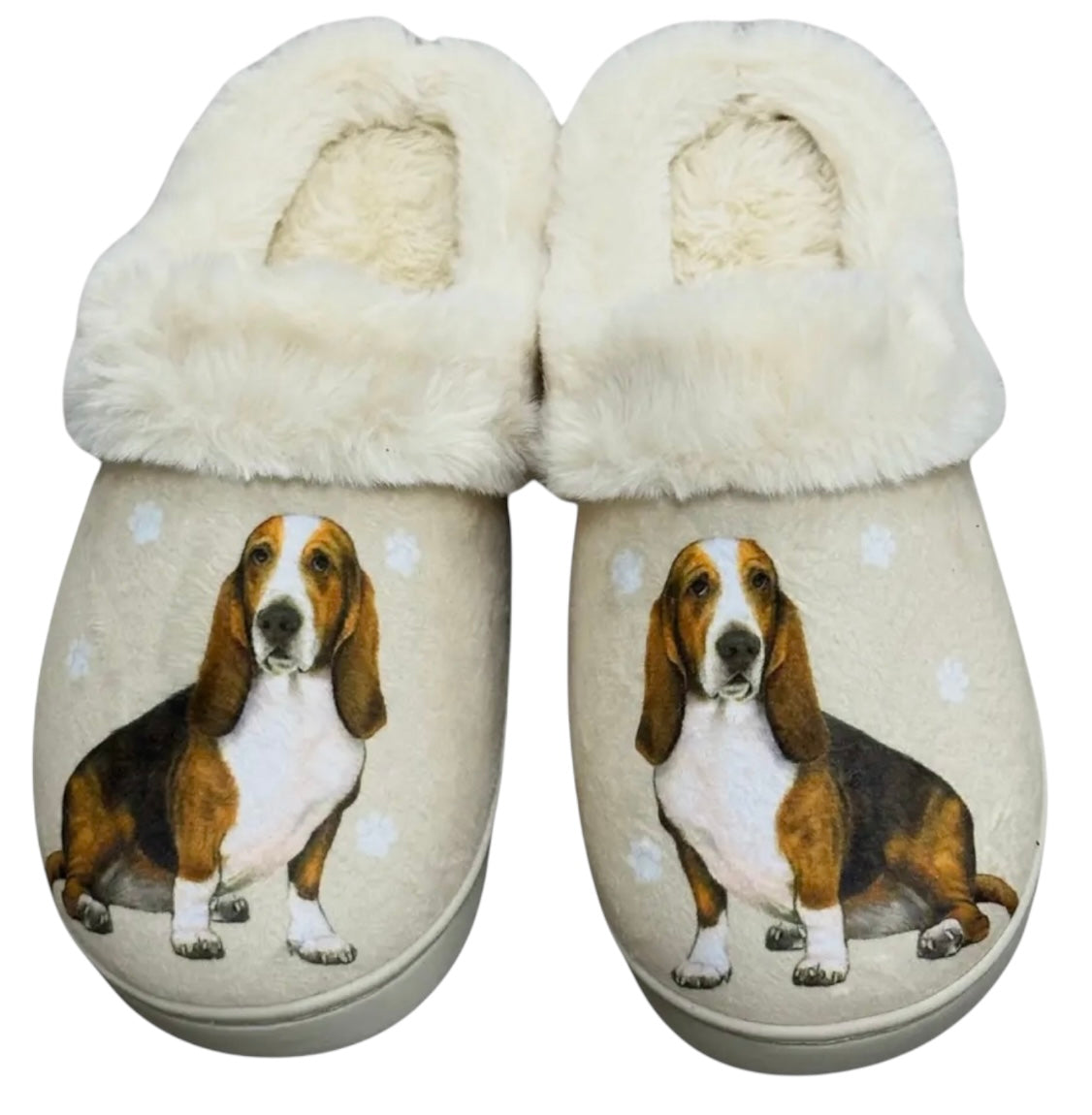 SNUGGS Memory Foam BASSET HOUND Dog Non Slip Slippers By E&S Pets (Choose  Size)