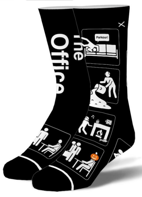 THE OFFICE TV SHOW Men’s Socks ODD SOX Brand ‘PARKOUR’ KEVIN’S CHILI