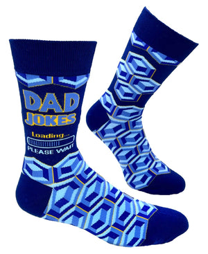 FABDAZ Brand Men’s DAD JOKES LOADING….. PLEASE WAIT Socks - Novelty Socks And Slippers