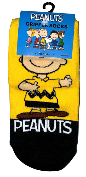 PEANUTS Ladies Gripper Bottom Ankle Socks (CHOOSE PATTERN) - Novelty Socks And Slippers