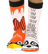 RACCOON & CARDINAL Unisex Mismatched Toddler Gripper Bottom Socks PALS SOCKS Brand - Novelty Socks And Slippers