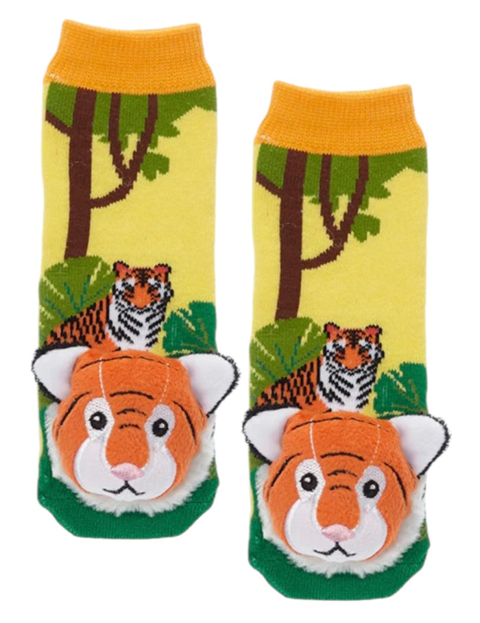 TIGER Unisex Toddler Gripper Bottom Socks MESSY MOOSE Brand