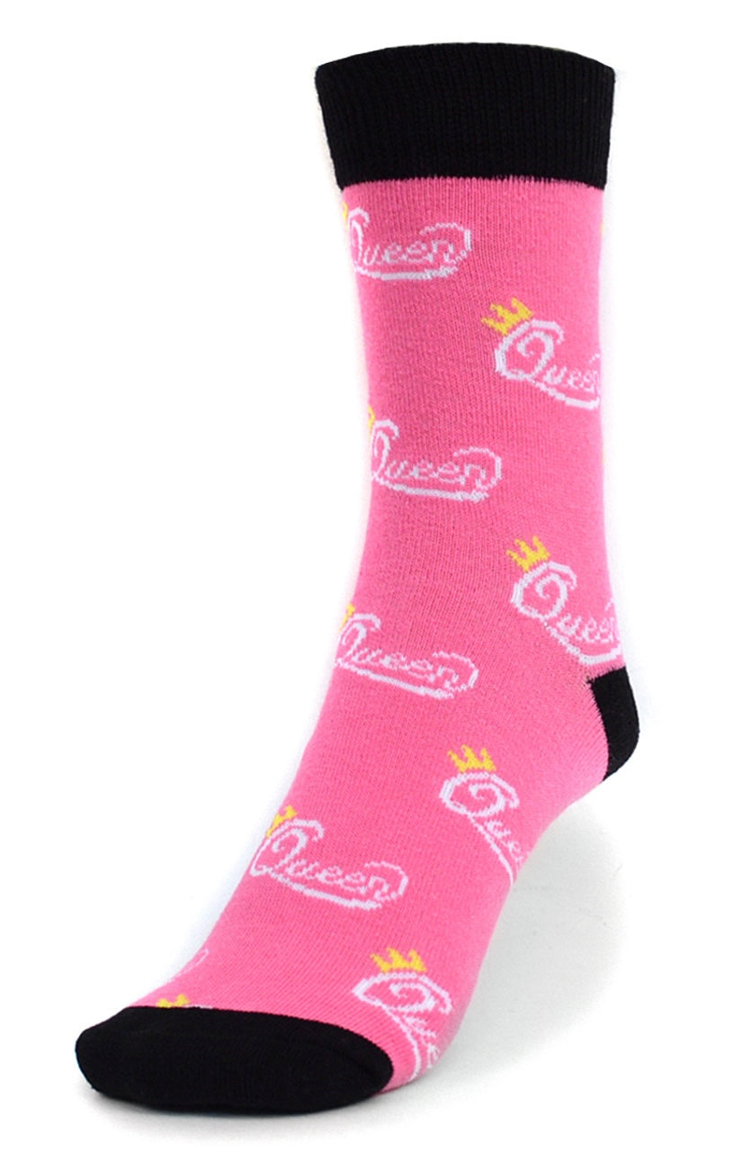 Queen Socks QUEEN Ladies Socks With CROWNS ALL OVER PARQUET BRAND | Novelty Socks ...