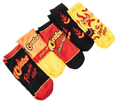FLAMIN’ HOT CHEETOS Ladies 5 Pair Of Ankle Socks ODD SOX Brand