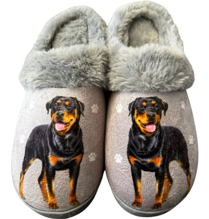 SNUGGS Memory Foam ROTTWEILER Dog Non Slip Slippers By E&S Pets (Choose Size)