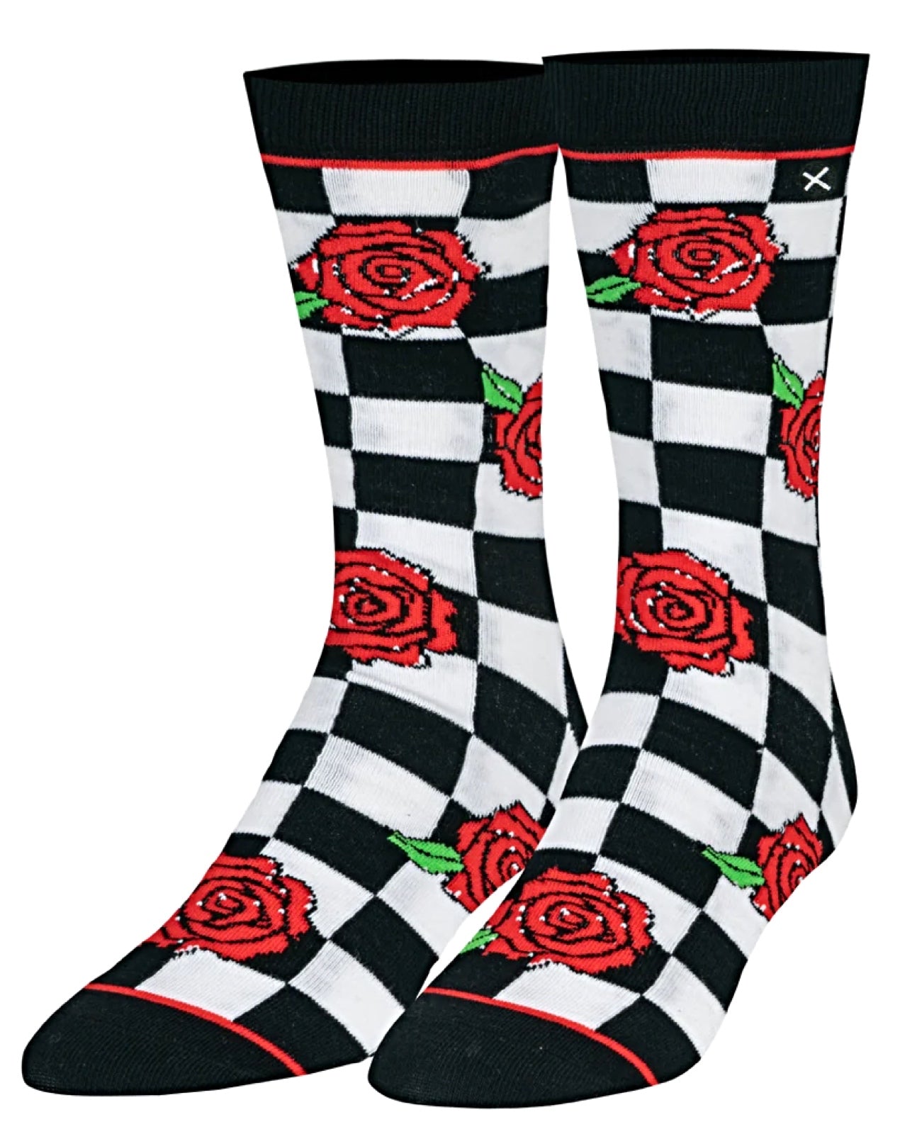 ODD SOX Brand Men’s CHECKERBOARD & ROSES Socks