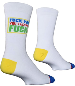 COOL SOCKS Brand Men's FUCK YOU YOU FUCKING FUCK Socks FYYFF - Novelty Socks for Less