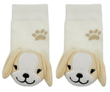 BOOGIE TOES Unisex Baby PUPPY DOG Rattle Gripper Bottom Socks By Piero Liventi - Novelty Socks And Slippers