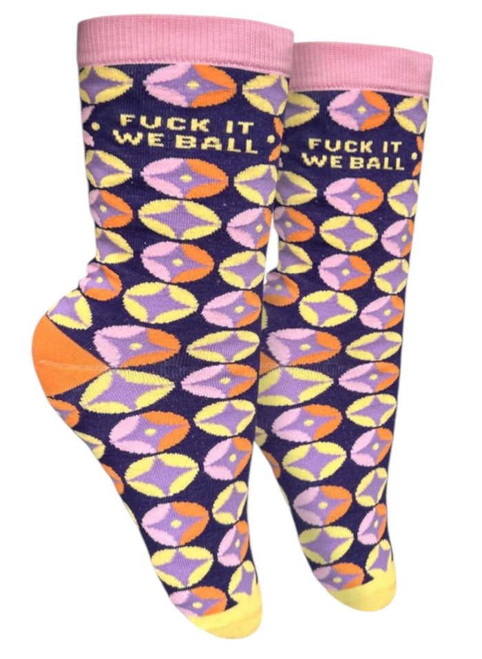 GROOVY THINGS Co. Brand Ladies FUCK IT WE BALL Socks